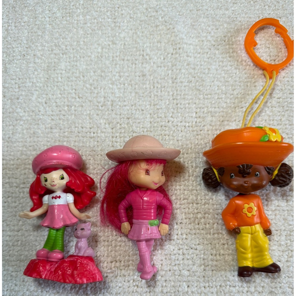 Strawberry Shortcake Orange Blossom Mini Figure Lot 3pc Vintage Style Toys